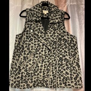 Jolt Grey Animal Print Vest